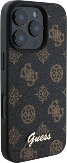 Etui Guess Peony Script MagSafe do Apple iPhone 16 Pro Max Black (GUHMP16XPGPYSK) - obraz 4