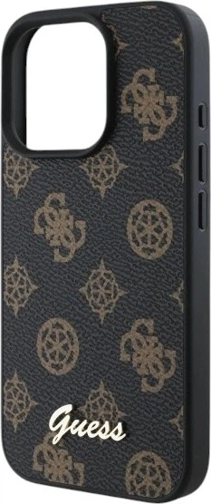 Etui Guess Peony Script MagSafe do Apple iPhone 16 Pro Max Black (GUHMP16XPGPYSK) - obraz 6