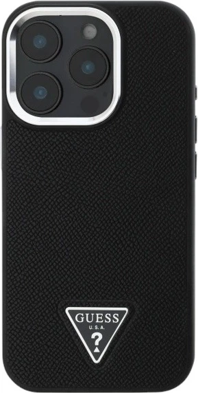 Etui Guess Grained Triangle MagSafe do Apple iPhone 16 Pro Max Black (GUHMP16XPGTSPSK) - obraz 2