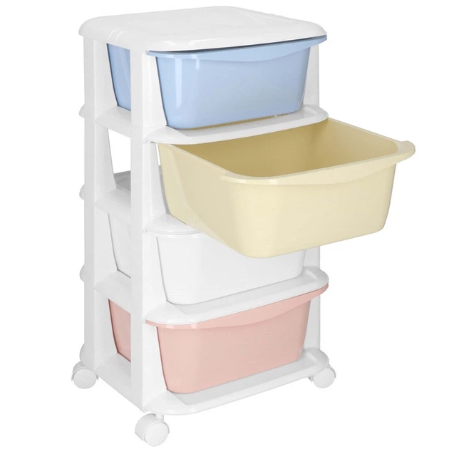 Полиця для іграшок Springos HA0214 з 4 шухлядами на колесах, Білий (5908455300490) - зображення 6