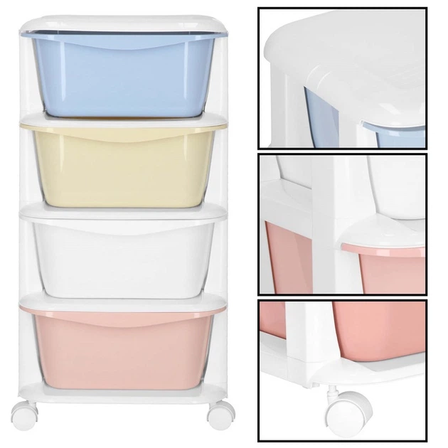 Полиця для іграшок Springos HA0214 з 4 шухлядами на колесах, Білий (5908455300490) - зображення 8