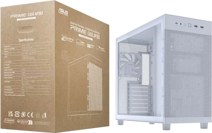 Корпус ASUS Prime AP303 TG White (90DC00V3-B39010) - зображення 13