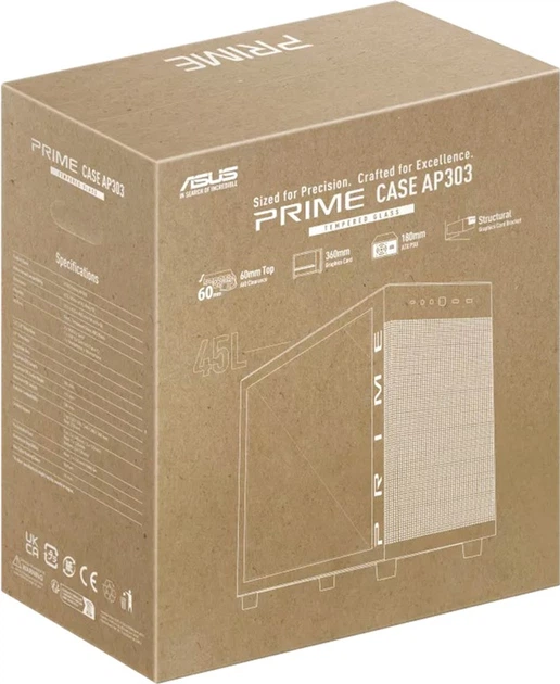 Корпус ASUS Prime AP303 TG White (90DC00V3-B39010) - зображення 14