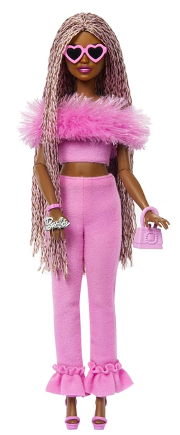 Lalka Barbie Barbiecore w stroju z piórami HYV28 (0194735255962) - obraz 3