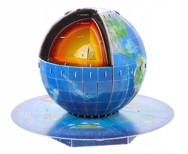 Пазл 3D LEAN Toys Планета Земля Земне ядро 50 елементів (5905991057772) - зображення 2