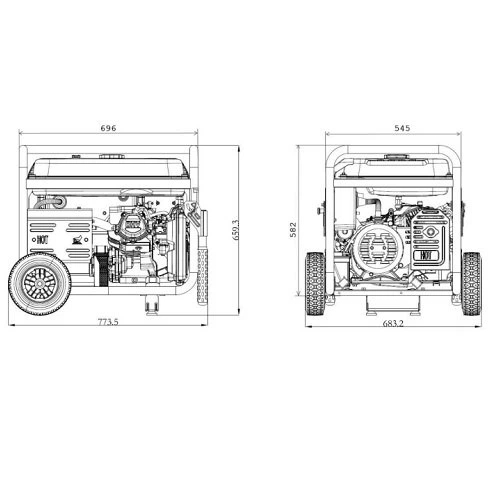 Генератор бензиновый GENERGY TURBO 7000 7 кВт (240049090) - изображение 4