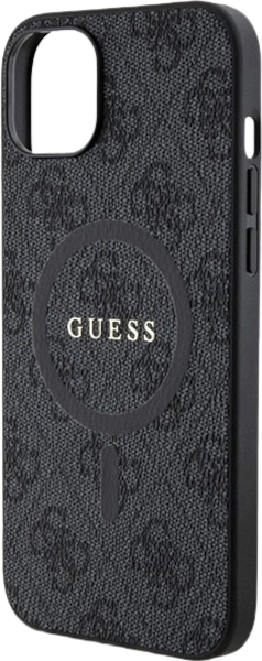 Etui plecki Guess 4G Collection Leather Metal Logo MagSafe do Apple iPhone 14/15/13 Black (3666339226282) - obraz 6