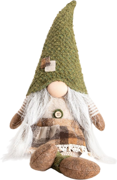 Figurka Homla Altin krasnal siedzący zielony 54 cm (5904183861210) - obraz 1