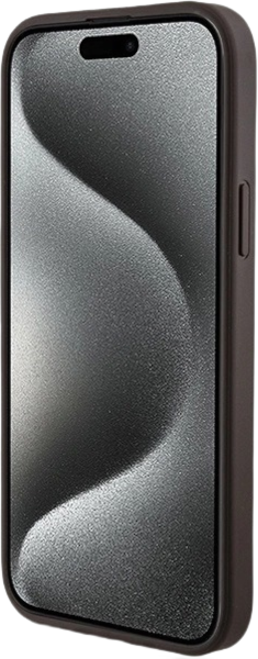 Etui plecki Guess 4G Collection Leather Metal Logo MagSafe do Apple iPhone 14/15/13 Brown (3666339226428) - obraz 5