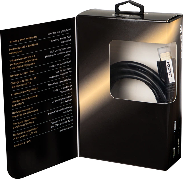 Kabel Blow Premium HDMI - HDMI 8K 3 m Black (5900804116691) - obraz 2