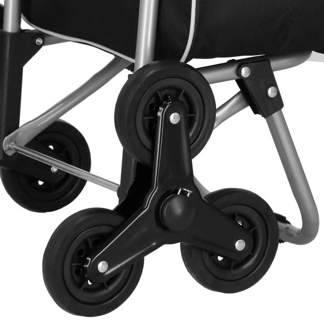 Wózek na zakupy Springos HA7482 30L na 6 kółkach Szaro-czarny (5907719487120) - obraz 9