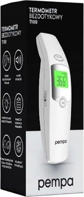 Безконтактний термометр Pempa T100 1 шт (5906874788073) - зображення 1