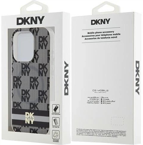 Etui DKNY IML Checkered Mono Pattern & Printed Stripes MagSafe do Apple iPhone 13/13 Pro Black (3666339269296) - obraz 8