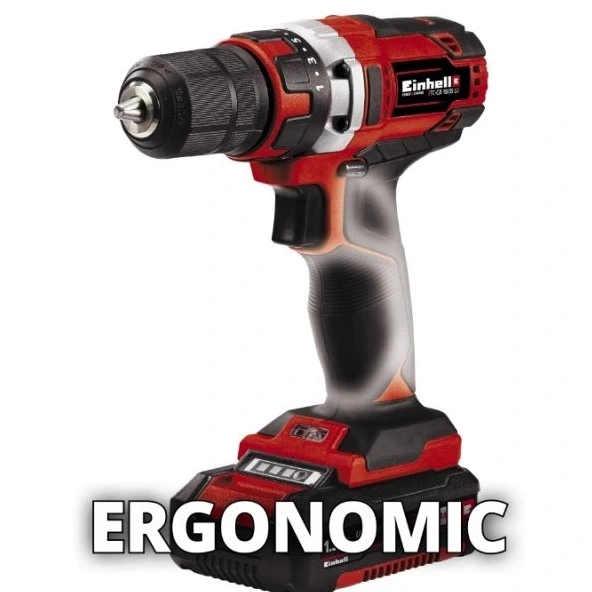 Шурупокрут-дриль акумуляторний Einhell TE-CD 18·40 Li-Solo PXC 18В 40Нм 400·1500об/хв 1.25кг без АКБ (00123351) - изображение 3