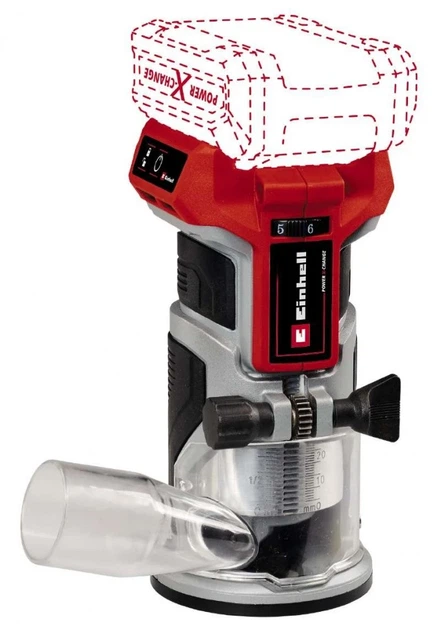 Фрезер кромковий акумуляторний Einhell Professional TP-ET 18LI BL - Solo 18В цанга 6 та 8мм 10000-30 (00123497) - изображение 2