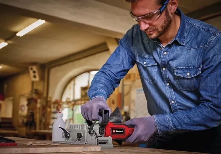 Фрезер ламельний Einhell TE-BJ 900 900Вт 11000об/хв диск 100х22мм макс. глиб. 20мм кабель 3м 2.65кг (00123506) - изображение 9