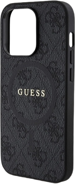 Etui plecki Guess 4G Collection Leather Metal Logo MagSafe do Apple iPhone 14 Pro Max Black(3666339226312) - obraz 6