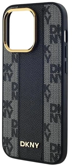 Etui DKNY Leather Checkered Mono Pattern MagSafe do Apple iPhone 13/13 Pro Black (3666339259778) - obraz 5