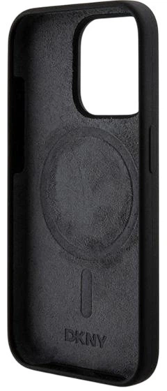 Etui DKNY Liquid Silicone White Printed Logo MagSafe do Apple iPhone 13/13 Pro Black (3666339266639) - obraz 6