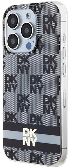 Etui DKNY IML Checkered Mono Pattern & Printed Stripes MagSafe do Apple iPhone 14 Pro Black (3666339269333) - obraz 2