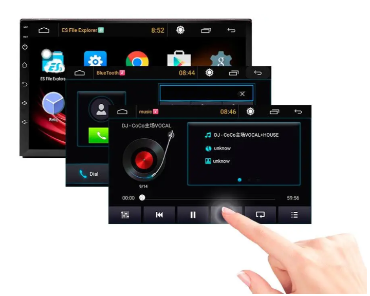 Автомагнитола 2 DIN 7" 2/16 ГБ Android 8.1 1024×600 Wi-Fi GPS 2×USB (C06120BE484B) - изображение 3