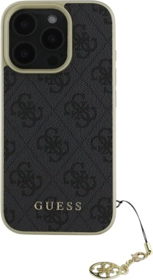 Etui Guess 4G Charms Collection do Apple iPhone 16 Pro Black (GUHCP16LGF4GGR) - obraz 2