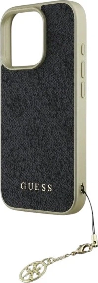 Etui Guess 4G Charms Collection do Apple iPhone 16 Pro Black (GUHCP16LGF4GGR) - obraz 6