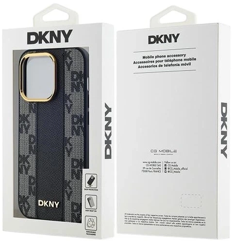 Etui DKNY Leather Checkered Mono Pattern MagSafe do Apple iPhone 14 Pro Black (3666339259815) - obraz 8