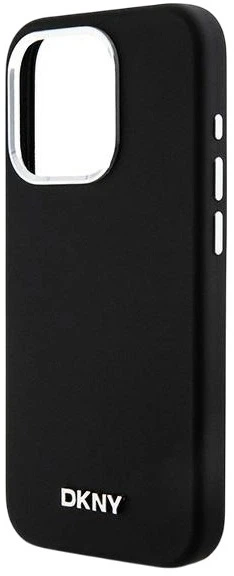 Etui DKNY Liquid Silicone Small Metal Logo MagSafe do Apple iPhone 14 Pro Black (3666339265694) - obraz 5