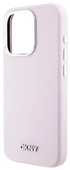 Etui DKNY Liquid Silicone Small Metal Logo MagSafe do Apple iPhone 14 Pro Pink (3666339265830) - obraz 5