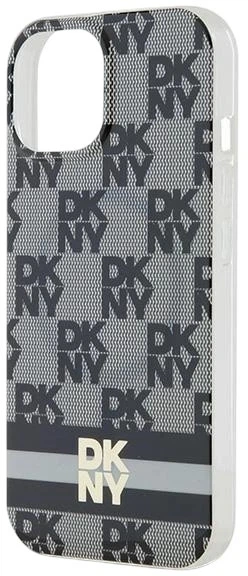 Etui DKNY IML Checkered Mono Pattern & Printed Stripes MagSafe do Apple iPhone 15 / 14 / 13 Black (3666339269319) - obraz 5