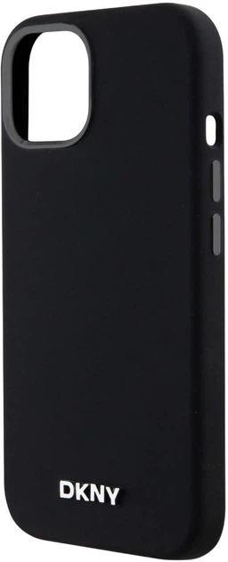 Etui DKNY Liquid Silicone Small Metal Logo MagSafe do Apple iPhone 14 / 15 / 13 Black (3666339265670) - obraz 5