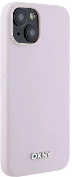 Etui DKNY Liquid Silicone Small Metal Logo MagSafe do Apple iPhone 14 / 15 / 13 Pink (3666339265816) - obraz 4