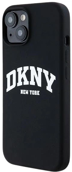 Etui DKNY Liquid Silicone White Printed Logo MagSafe do Apple iPhone 14 / 15 / 13 Black (3666339266653) - obraz 2