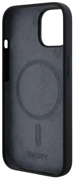 Etui DKNY Liquid Silicone White Printed Logo MagSafe do Apple iPhone 14 / 15 / 13 Black (3666339266653) - obraz 6