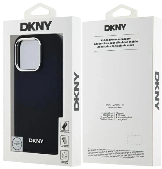 Etui DKNY Plain Logo MagSafe do Apple iPhone 14 Pro Max Black (3666339260101) - obraz 8