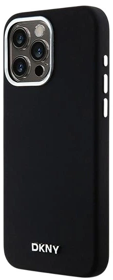 Etui DKNY Liquid Silicone Small Metal Logo MagSafe do Apple iPhone 14 Pro Max Black (3666339265700) - obraz 2