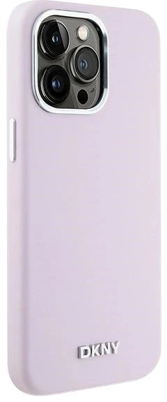Etui DKNY Liquid Silicone Small Metal Logo MagSafe do Apple iPhone 14 Pro Max Pink (3666339265847) - obraz 4