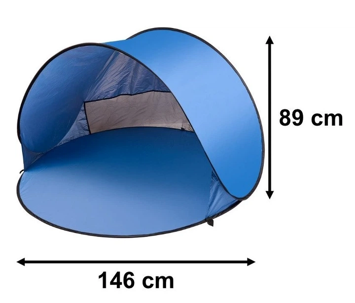 Namiot plażowy KIK duży samorozkładający się automatyczny parawan ogrodowy XL 146 x 146 cm + pokrowiec KX3267 (5903039763289) - obraz 5