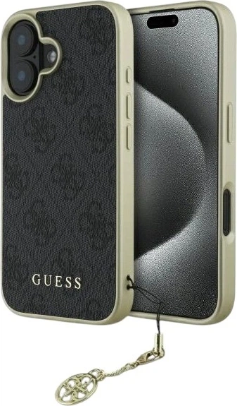 Панель Guess 4G Charms Collection для Apple iPhone 16 Plus Black (GUHCP16MGF4GGR) - зображення 1
