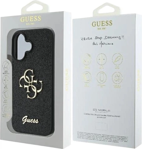 Панель Guess Fixed Glitter Big 4G для Apple iPhone 16 Plus Black (GUHCP16MHG4SGK) - зображення 8