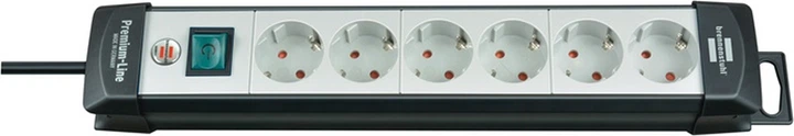 Подовжувач Brennenstuhl Premium-Line 6 розеток 5 м Біло-чорний (1951560101) - зображення 1