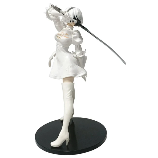 Аниме фигурка 2B белая | Nier: Automata / Yorha No.2 Type B | коллекционная статуэтка 18.5 см | PVC | с мечом | Bandai (GS944) - изображение 4