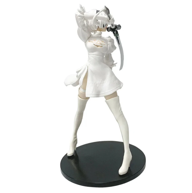 Аниме фигурка 2B белая | Nier: Automata / Yorha No.2 Type B | коллекционная статуэтка 18.5 см | PVC | с мечом | Bandai (GS944) - изображение 5