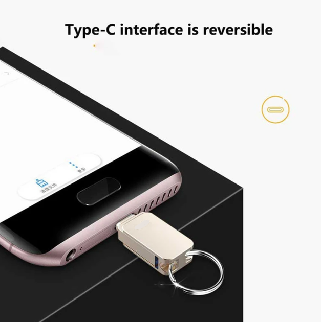 Флеш-накопитель USB 2 тб флешка мини-крут USB 3.1 / Type-C Seuno (GS936) - изображение 6