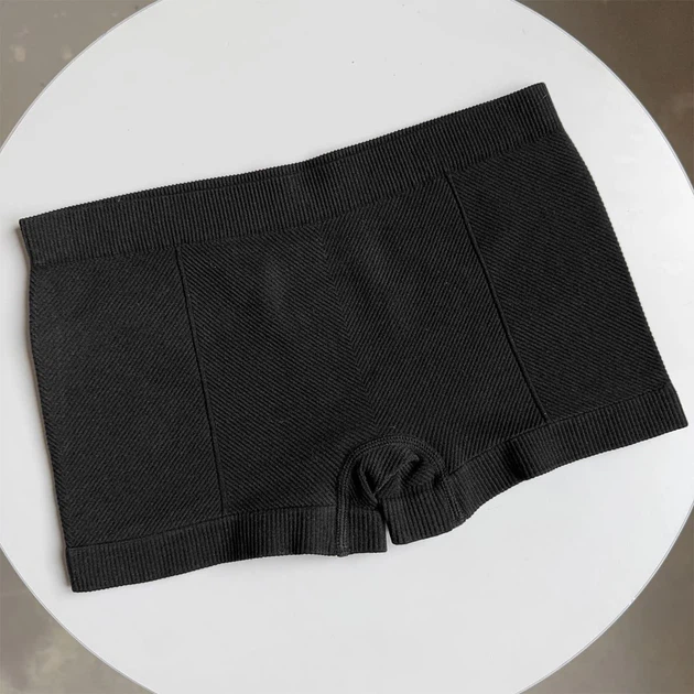 Женские эластичные шортики боксеры Ouno 83098 в полосу, Черные L/XL - изображение 2