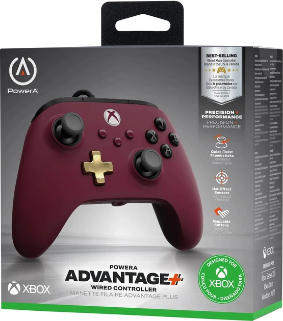 Kontroler PowerA Advantage Plus Wired Controller for Xbox Series X|S Ruby (XBGP0481-01) - obraz 9