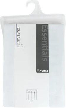 Фіранка Homla B2 Essentials Swiss на кільцях біла 140 x 250 см (5906496717789) - зображення 1