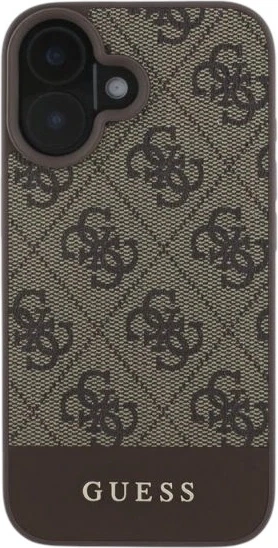 Etui Guess 4G Bottom Stripe do Apple iPhone 16 Brown (GUHCP16SG4GLBR) - obraz 2
