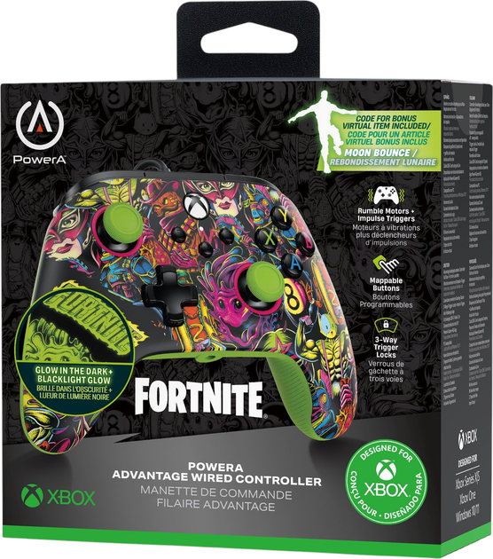 Kontroler PowerA Advantage Wired Controller Fortnite Glow (XBGP0438-01) - obraz 10